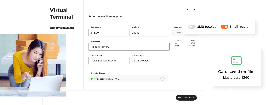 Velocity Virtual Terminal,North American Bancard's Virtual Terminal,Using a virtual terminal for CBD payment processing