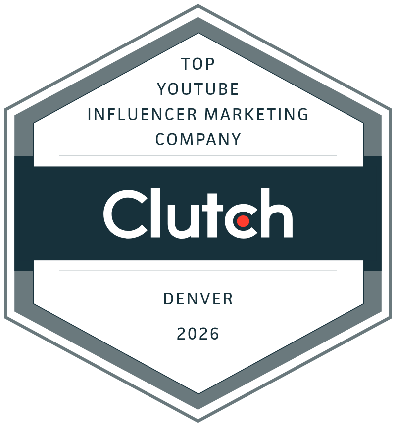 Top YouTube Influencer Marketing Company by Clutch 2026, Denver